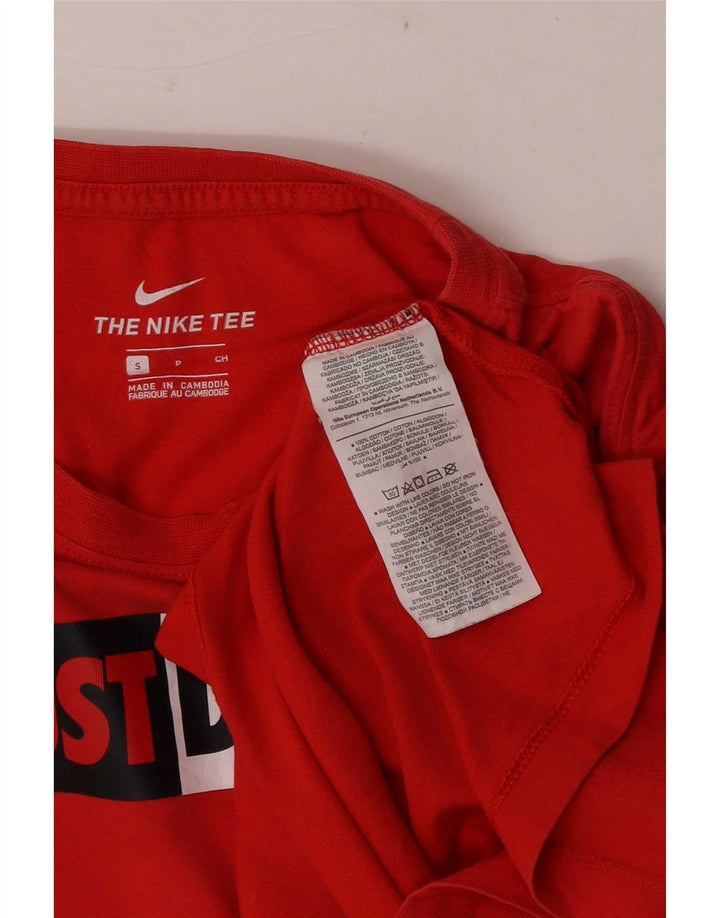 Nike Herren-T-Shirt mit Grafik, Größe S, rote Baumwolle