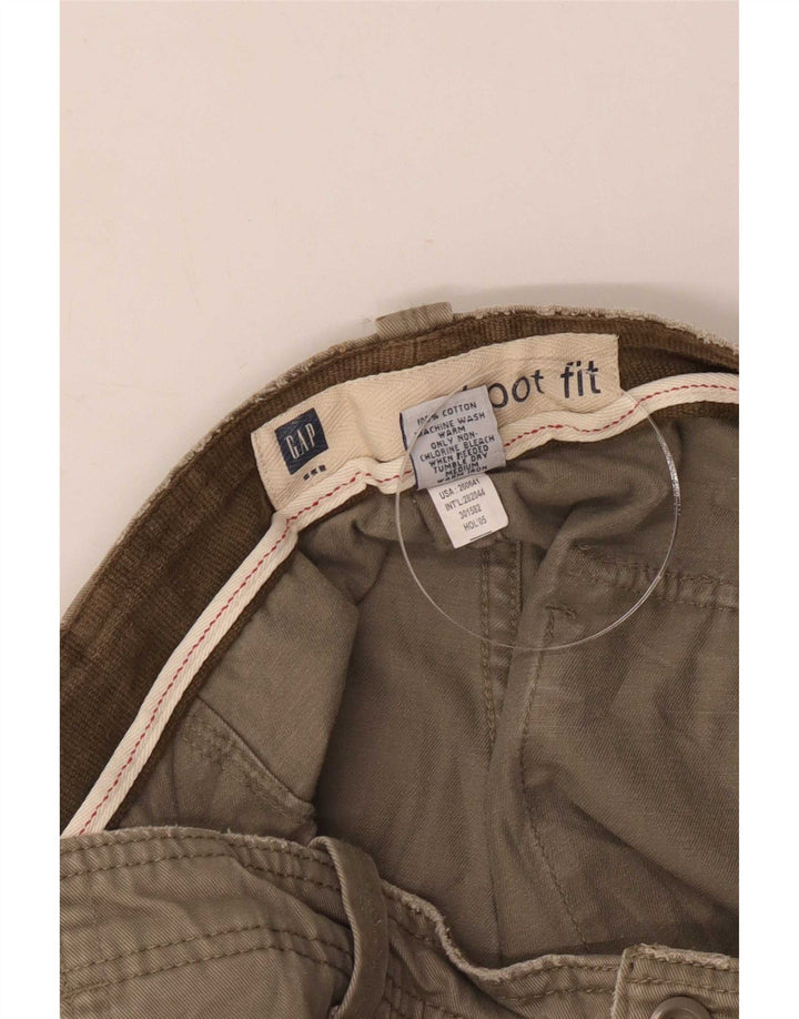 Gap Herren Bootcut Chinohose W33 L32 Khaki Baumwolle