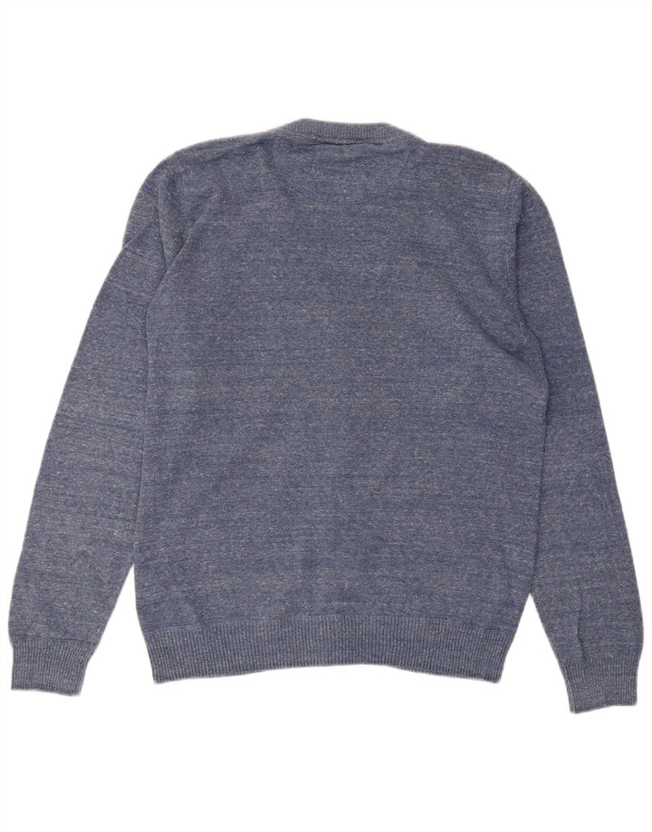 JACK & JONES Herren-Strickjacke aus mittelblauer Baumwolle