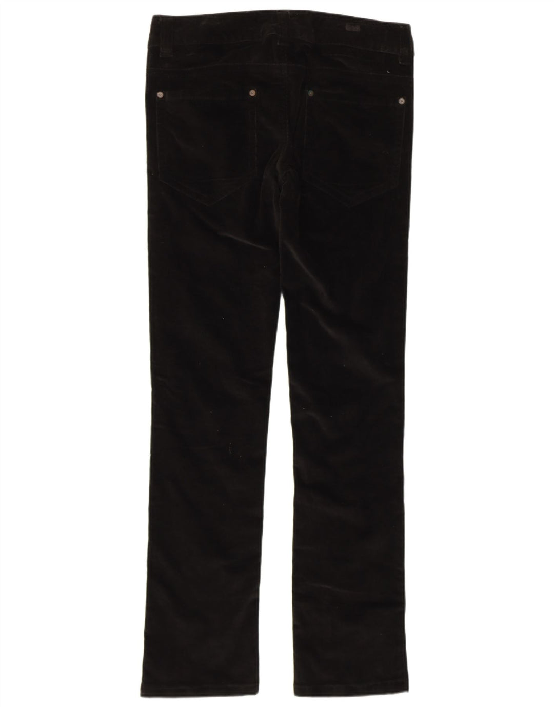 BENETTON Damen Slim Cordhose IT 42 Medium W32 L32 Schwarze Baumwolle