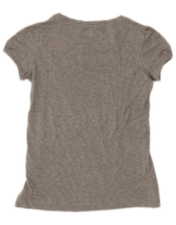 Kappa Womens Graphic T-Shirt Top UK 10 Small Graue Baumwolle