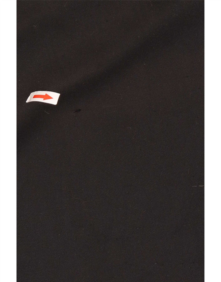 Umbro Herren-Trainingsanzug-Oberteil mit Reißverschluss am Hals, großes schwarzes Polyester
