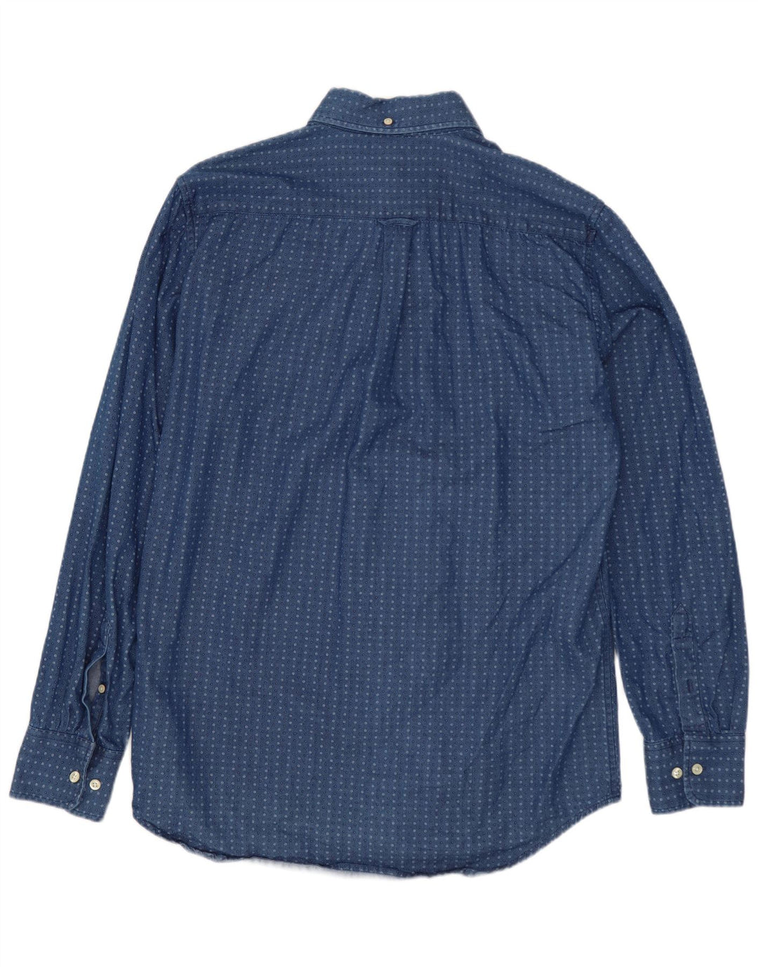 Gant Herren-Jeanshemd mit normaler Passform, Größe 37/38 15, mittelblau gefleckte Baumwolle