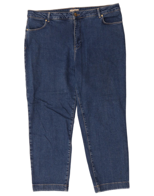 Phase Eight Damen-Jeans mit hoher Taille, kurz geschnitten, W40, L25, blaue Baumwolle