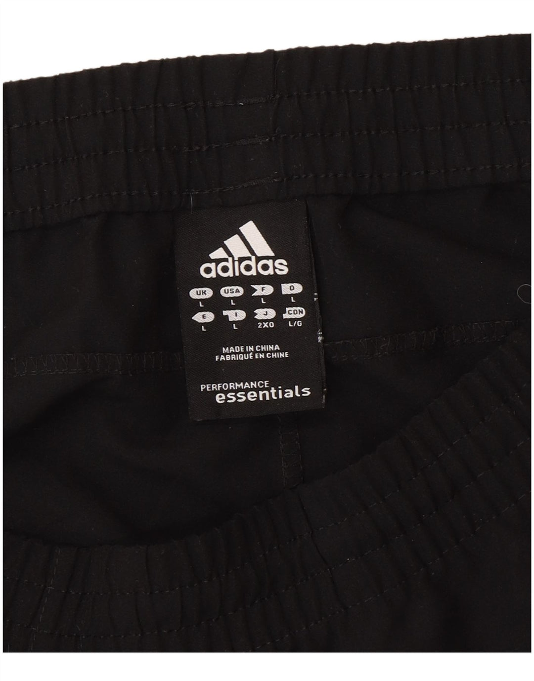 Adidas Herren-Trainingshose, groß, aus schwarzem Polyester