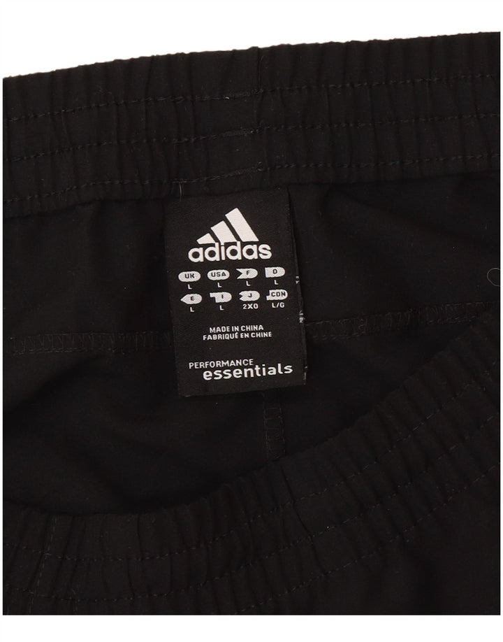 Adidas Herren-Trainingshose, groß, aus schwarzem Polyester