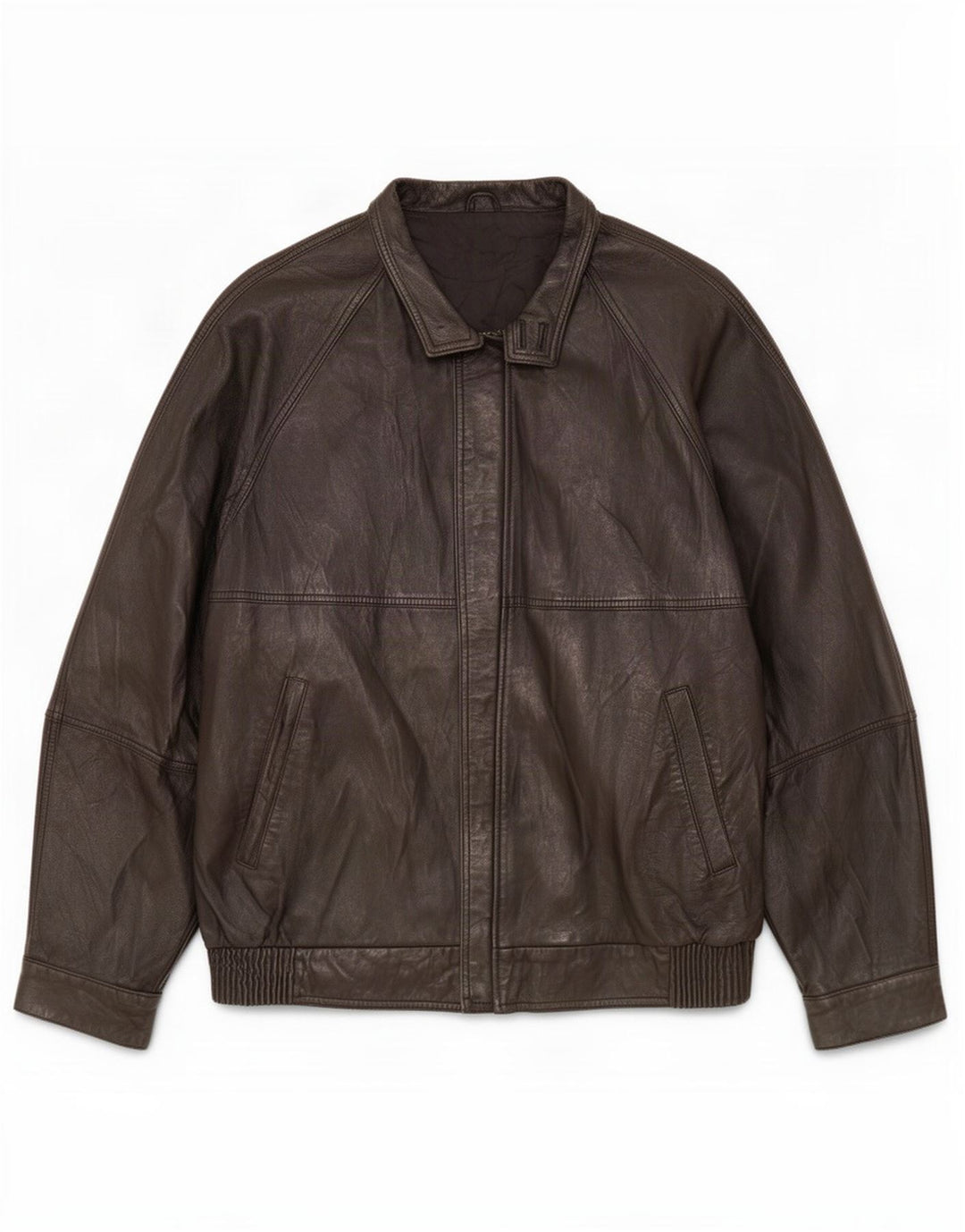 Alta Moda Firenze Herren Lederjacke IT 56 3XL Schwarz