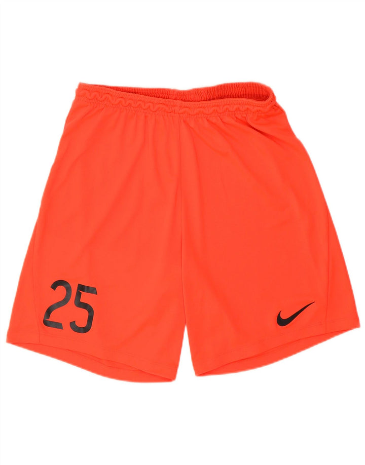 Nike Herren Dri Fit Graphic Sportshorts, groß, orangefarbenes Polyester
