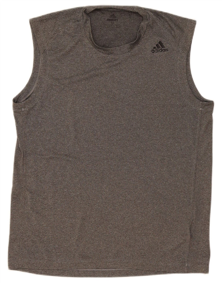 Adidas Herren Weste Top Mittelgraues Polyester
