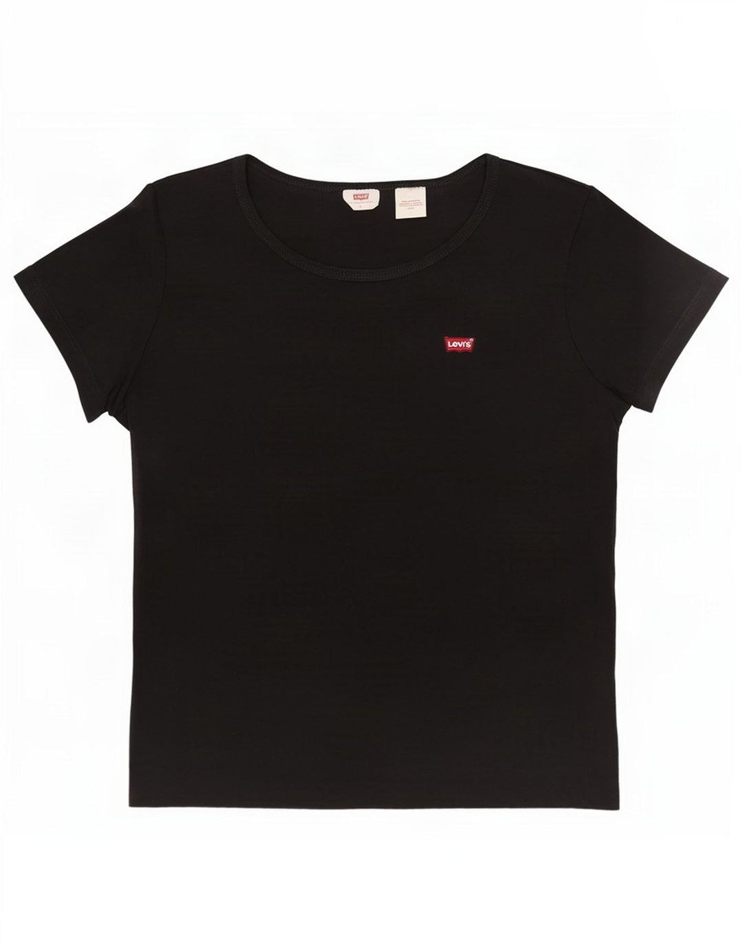 Levi's Damen T-Shirt Top UK 14 Large Schwarz Baumwolle