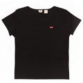 Levi's Damen T-Shirt Top UK 14 Large Schwarz Baumwolle