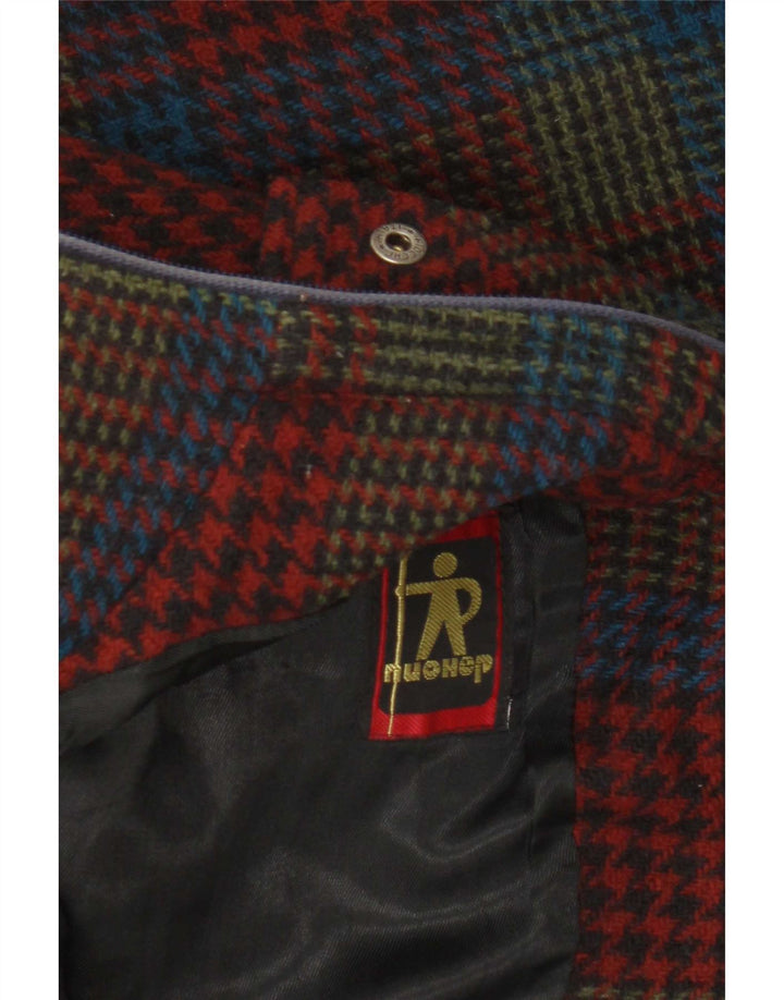 Vintage Herren Bomberjacke UK 36 Kleiner roter Hahnentritt