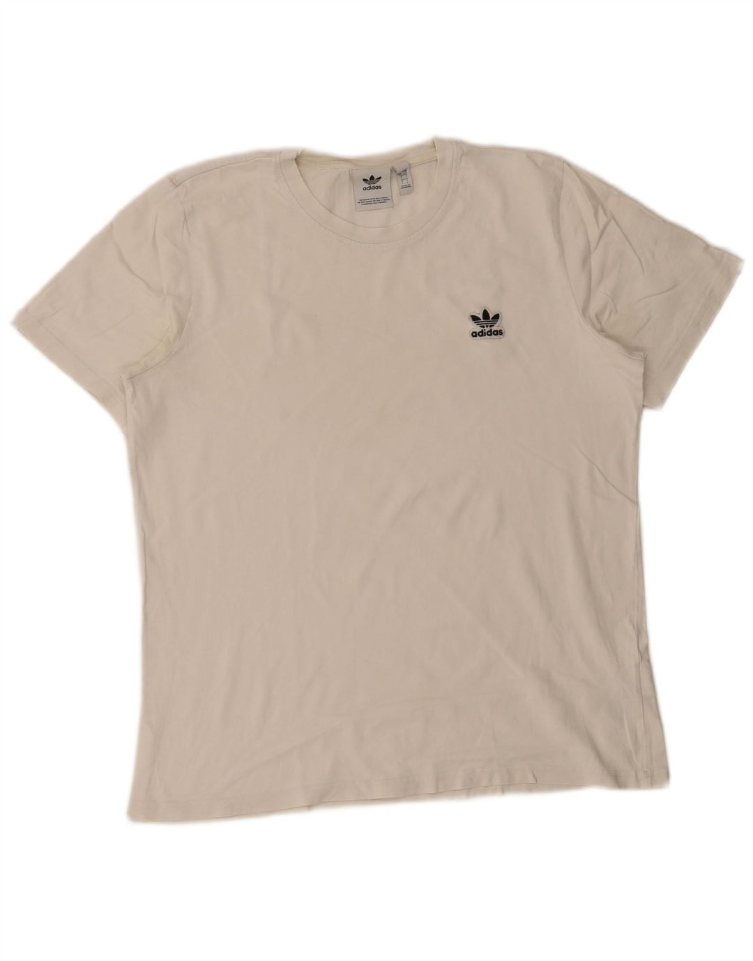 Adidas Herren T-Shirt Top Large Weiß Baumwolle