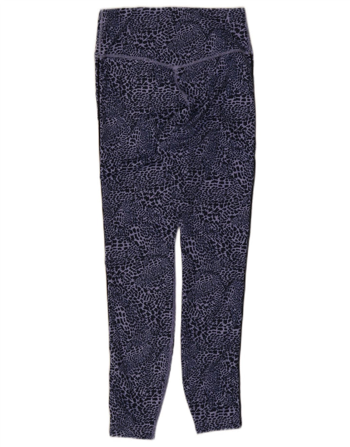 Nike Damen Dri Fit Leggings UK 8 Kleines blaues Polyester mit Tiermuster