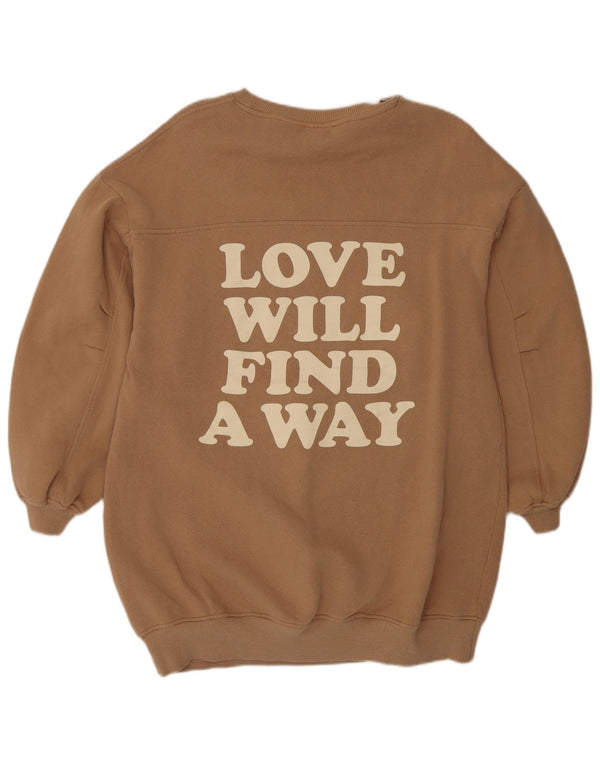 Zara Mädchen-Sweatshirt mit Disney-Grafik, 13–14 Jahre, braun