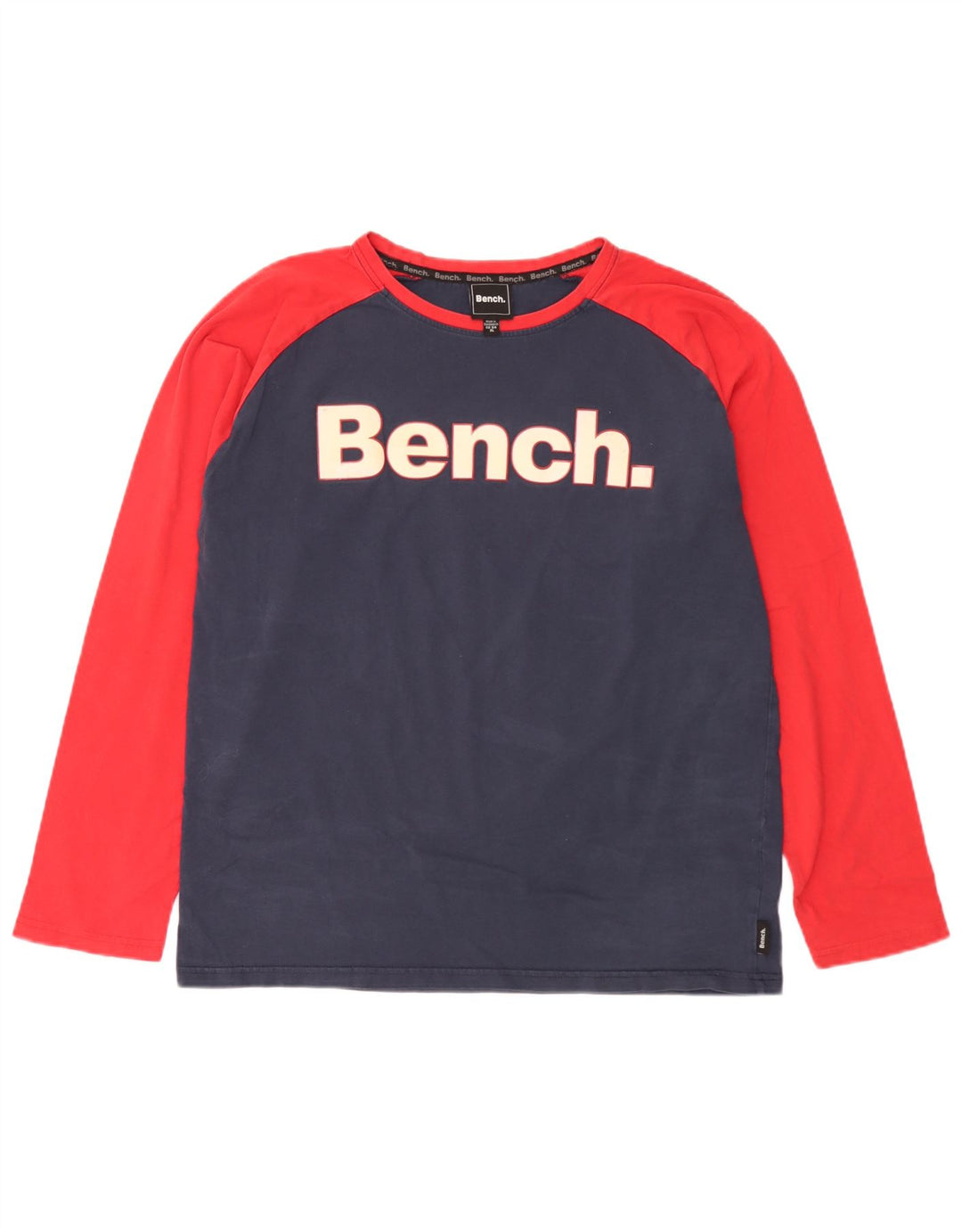 Bench Herren-Oberteil mit Grafik, langärmlig, XL, Marineblau, Colourblock-Baumwolle