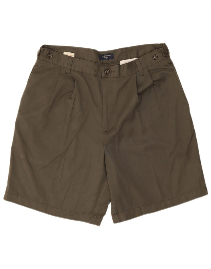 Dockers Herren Pegged Chino Shorts W34 Large Khaki Polyester