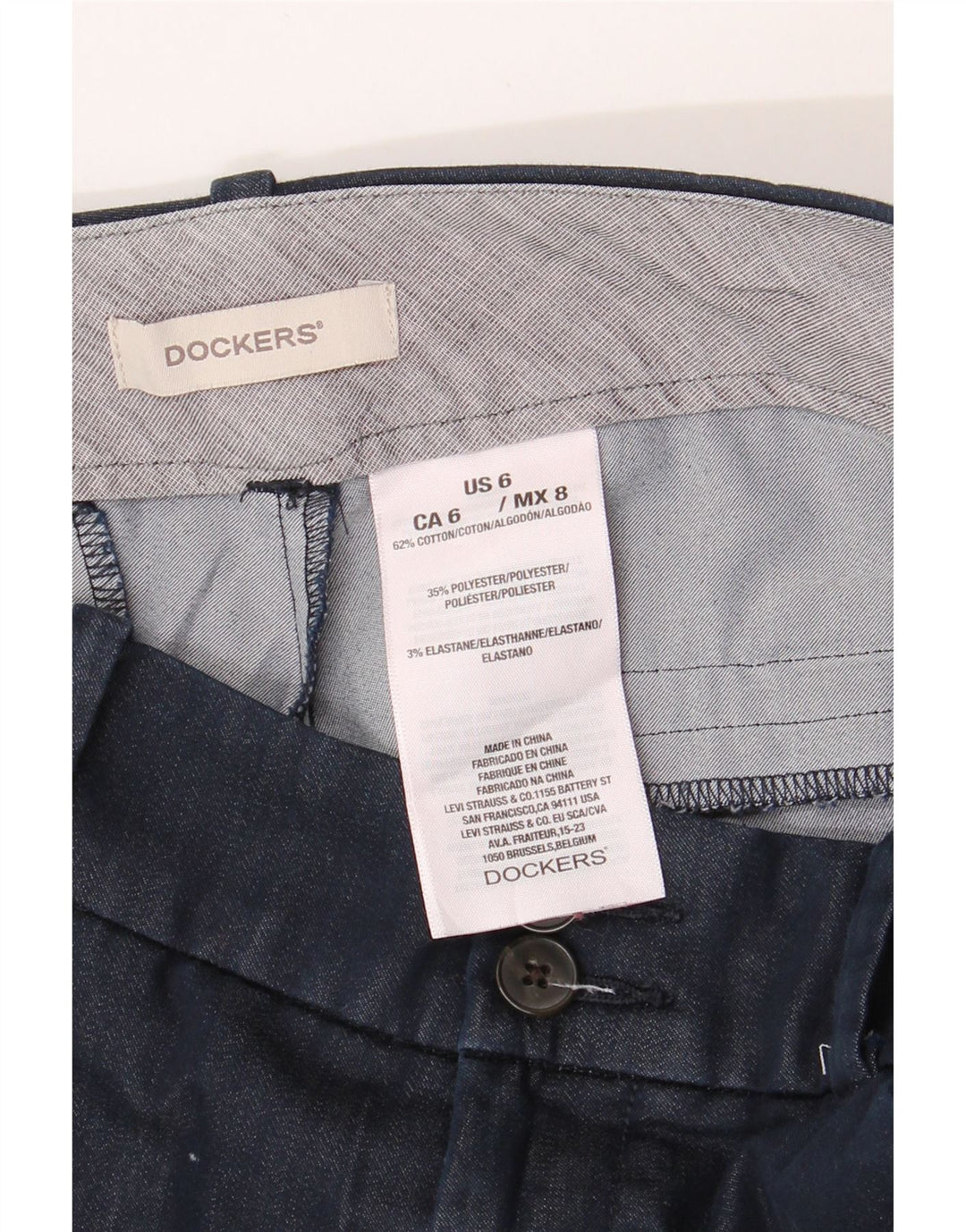 DOCKERS Womens Casual Shorts US 6 Medium W30 Navy Blue Cotton Vintage Dockers and Second-Hand Dockers from Messina Hembry 