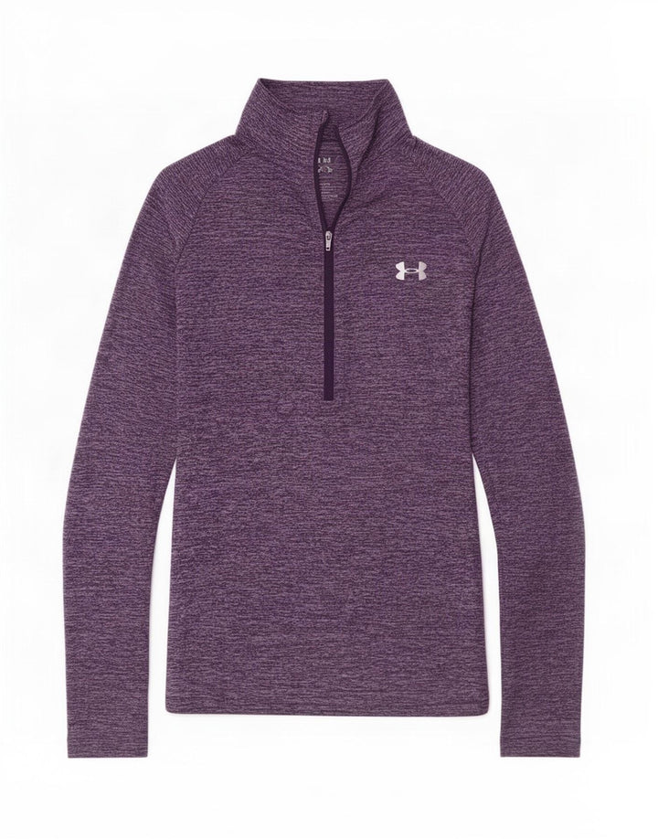 Under Armour Damen Heat Gear Pullover-Trainingsanzugoberteil, UK 14, Mittelviolett