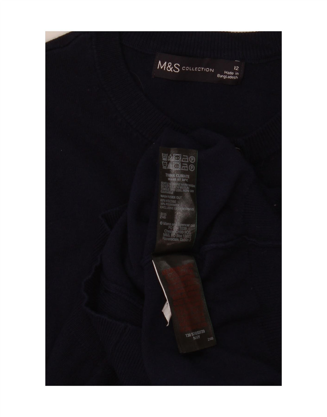 Marks & Spencer Damen-Cardigan-Pullover UK 12 Mittelmarineblaue Viskose