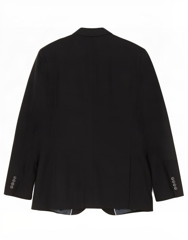 Marks & Spencer Herren-Blazer mit 2 Knöpfen, UK 38, mittelschwarze Wolle