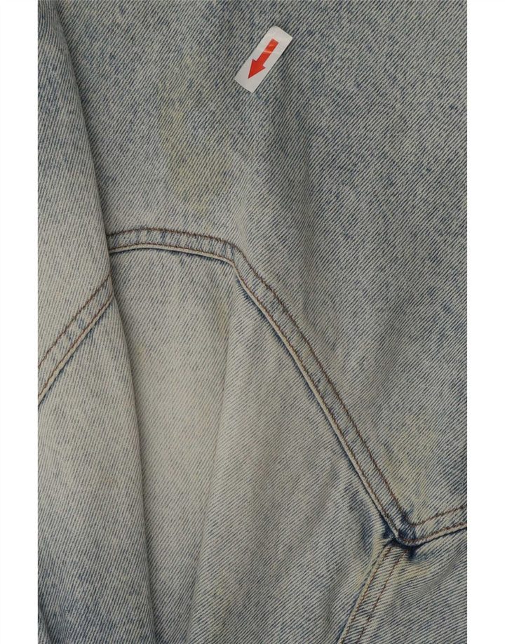 Vintage Damen Crop Jeansjacke UK 14 Mittelblau