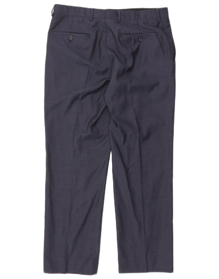 JAEGER Gerade Damen-Anzughose W34 L30 Marineblaue Wolle