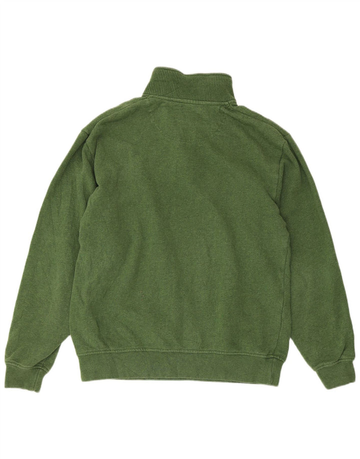 Orvis Herren-Sweatshirt mit 1/4-Reißverschluss, reguläre Passform, mittelgrüne Baumwolle