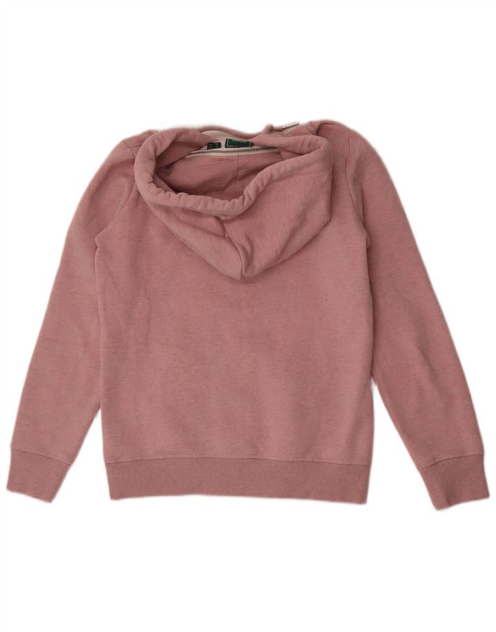 Superdry Damen Zip Hoodie Pullover UK 10 Small Pink