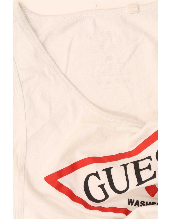 Guess Herren Grafik-Weste-Top, Größe L, Weiß