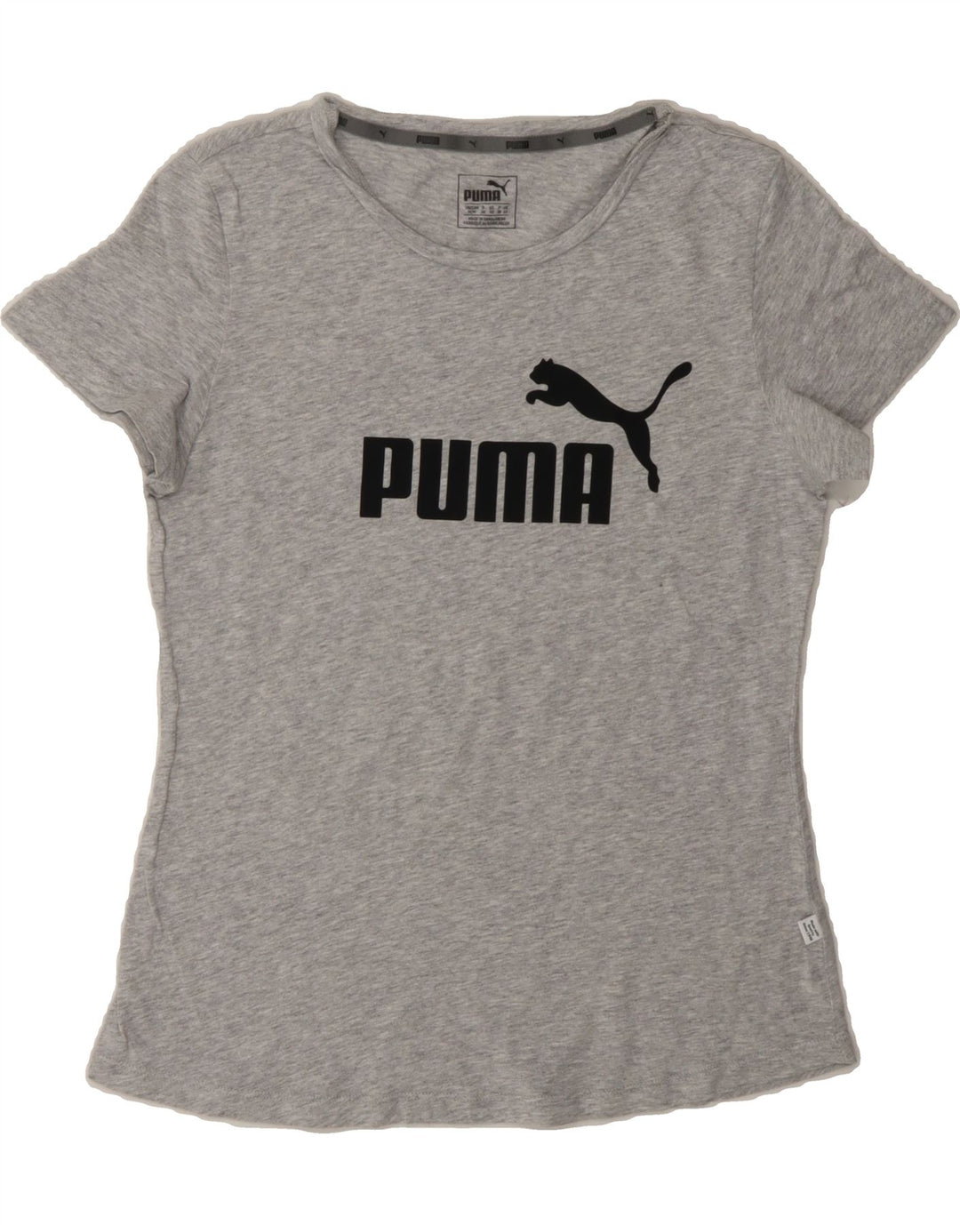 PUMA Womens Graphic T-Shirt Top UK 12 Medium Grey Vintage Puma and Second-Hand Puma from Messina Hembry 