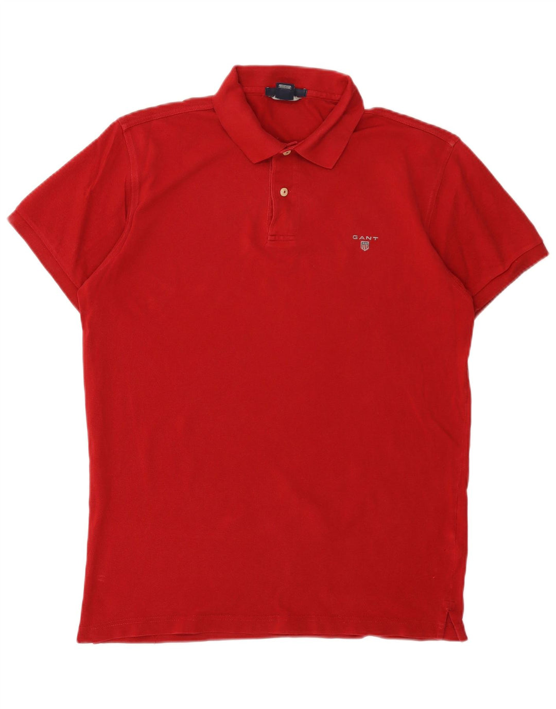 GANT Tailliertes Poloshirt für Herren, groß, aus roter Baumwolle