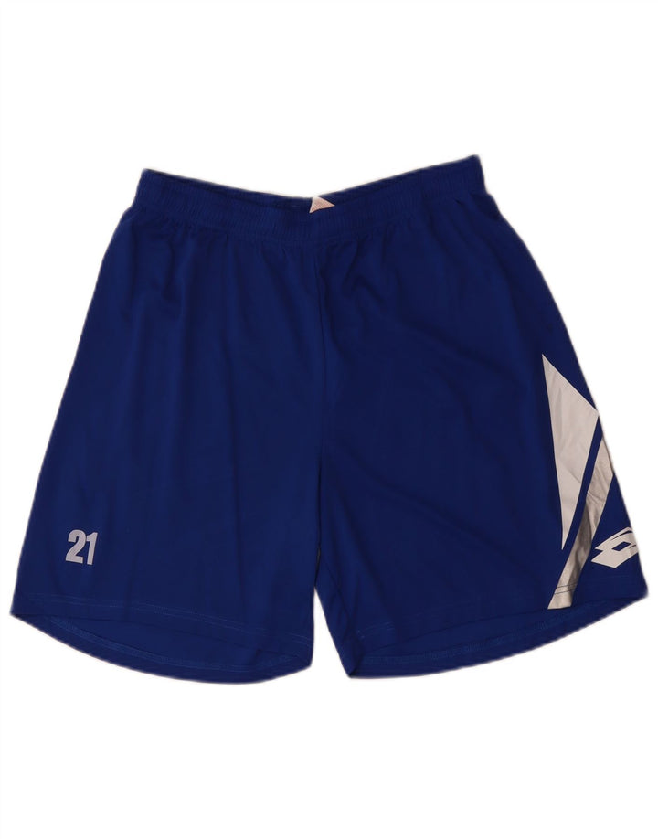 LOTTO Herren-Sportshorts mit Grafik, mittelblaues Polyester