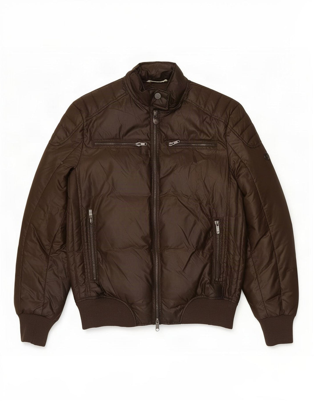 Brooksfield Herren Wattierte Jacke IT 50 Large Braun Polyester