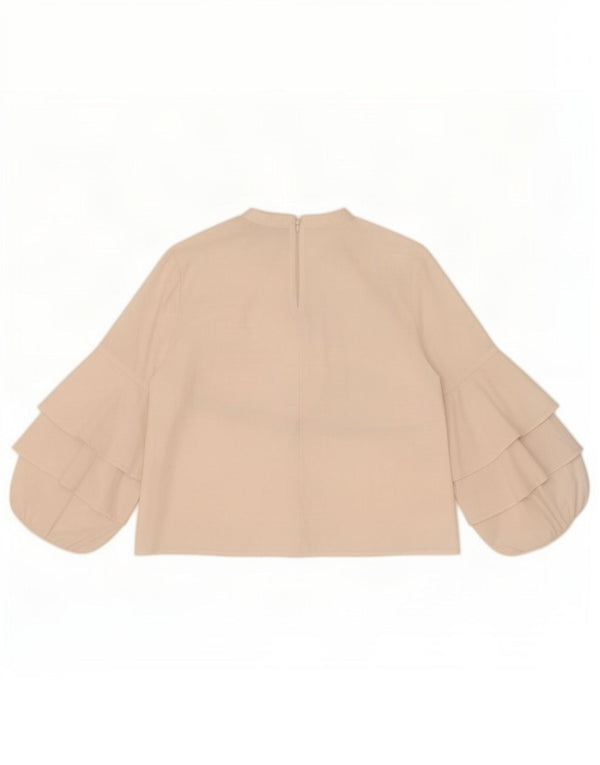 Zara Damen 3/4-Ärmel-Blusenoberteil UK 4 XS Weiß