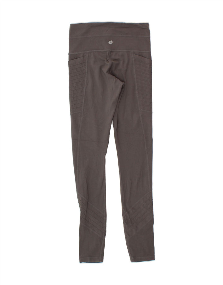 ATHLETA Womens Leggings UK 0 2XS Grey Nylon Vintage Athleta and Second-Hand Athleta from Messina Hembry 