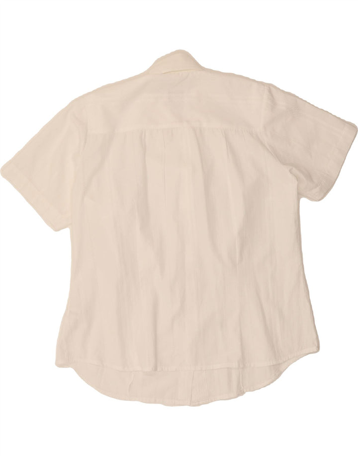 GRACHTEN Womens Short Sleeve Shirt UK 18 XL White Polyester Vintage Grachten and Second-Hand Grachten from Messina Hembry 
