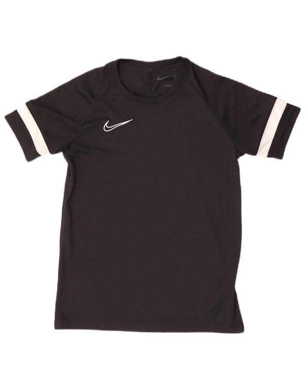 Nike Dri Fit T-Shirt für Jungen, 12–13 Jahre, Größe L, Schwarz, Colourblock-Polyester