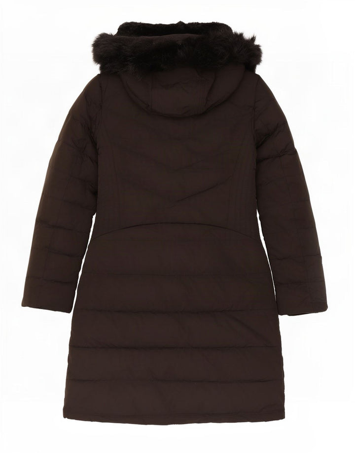 Zara Damen Kapuzenmantel, gepolstert, UK 12, Mittelschwarz, Polyester