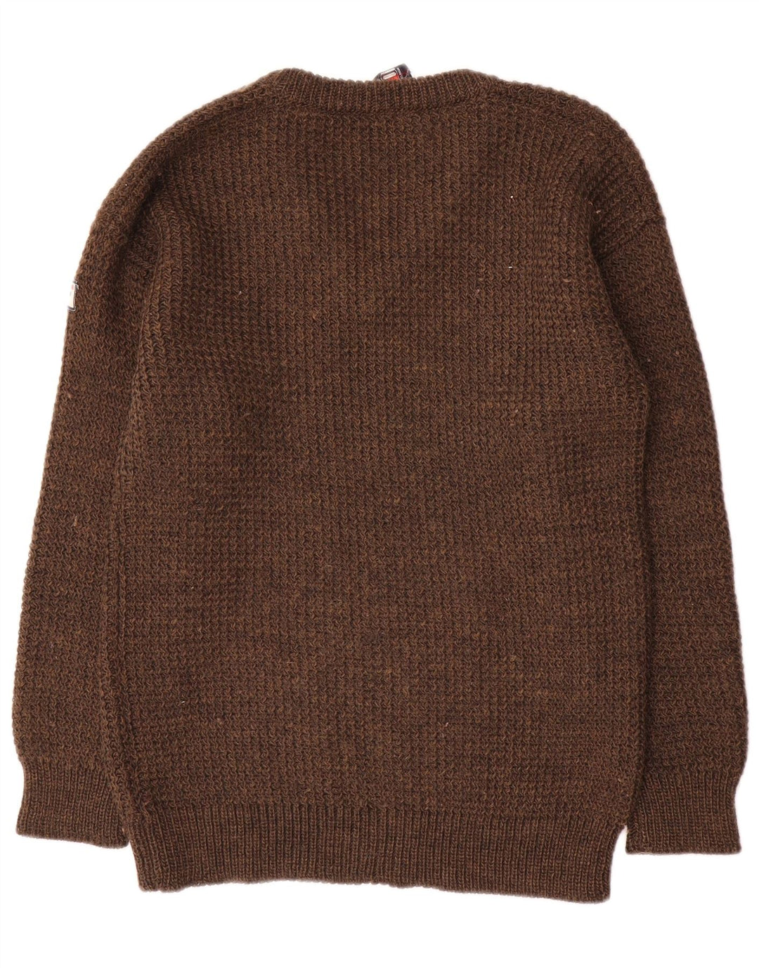 Fila Herren-Pullover mit V-Ausschnitt, UK 36, kleine braune Wolle