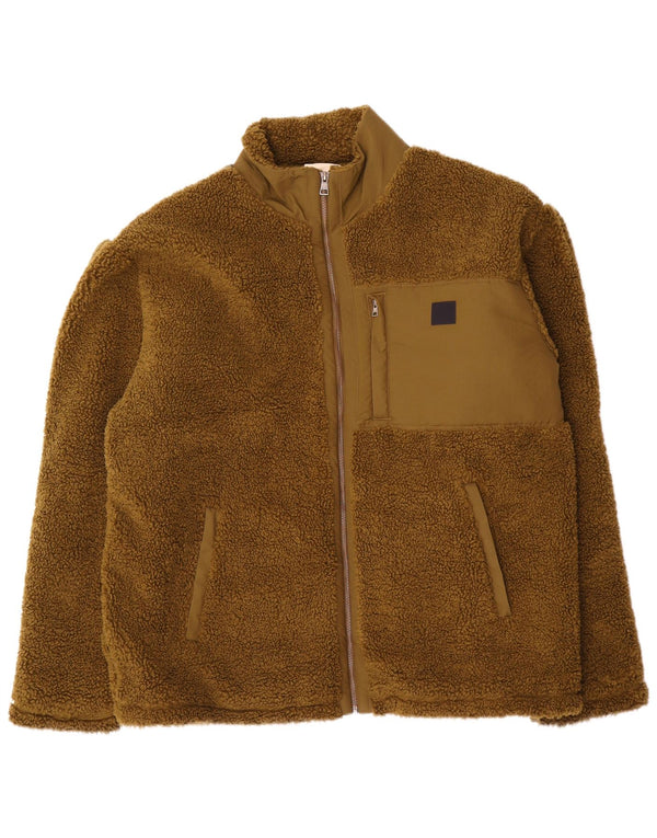Gant Herren Fleecejacke UK 46 3XL Khaki Polyester