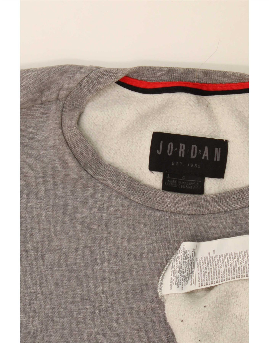 Jordan Herren-Sweatshirt mit Grafik, groß, graue Farbblock-Baumwolle