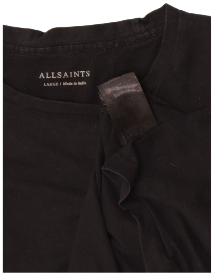 All Saints Herren T-Shirt Top Large Schwarz Baumwolle