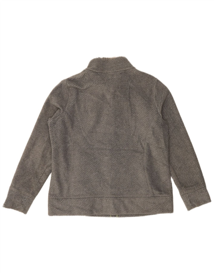 MARKS & SPENCER Womens Fleece Jacket UK 16 Large Grey Polyester