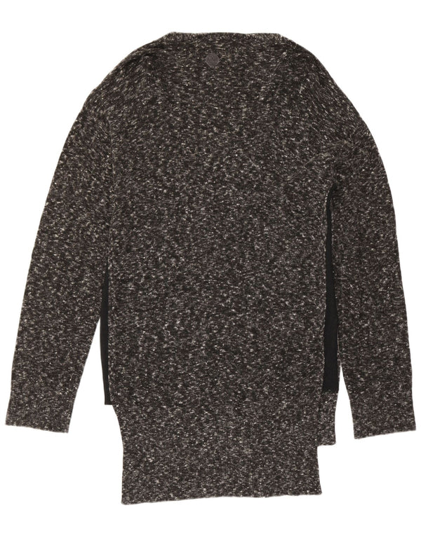 Diesel Womens Longline Oversized Cardigan Sweater UK 10 Small Grau meliert