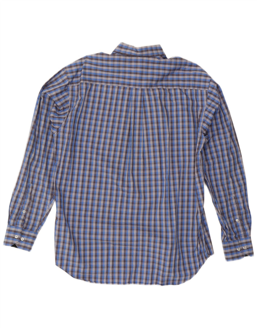 Adidas Herren-Hemd, Größe 41, mittelblau, kariert, Baumwolle