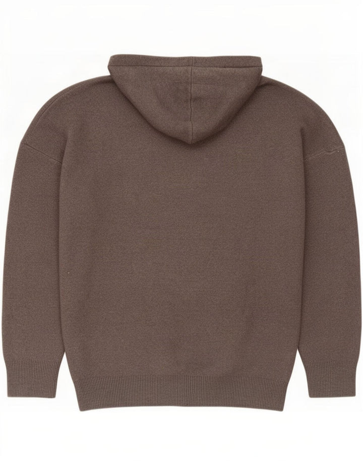 Zara Herren-Pullover mit Kapuze, mittelgraue Viskose
