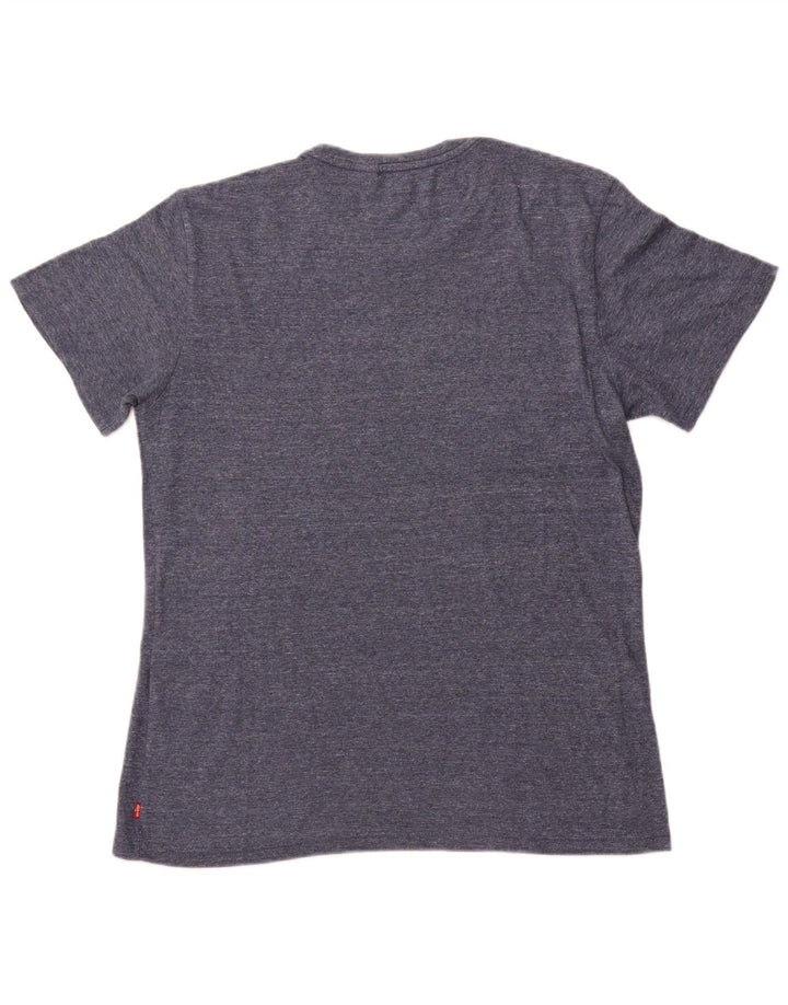 LEVI'S Herren-T-Shirt mit Grafik, Größe L, Blau
