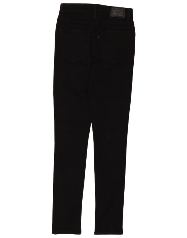 Levi's Damen 721 High Rise Skinny Jeans W28 L30 Schwarz Baumwolle