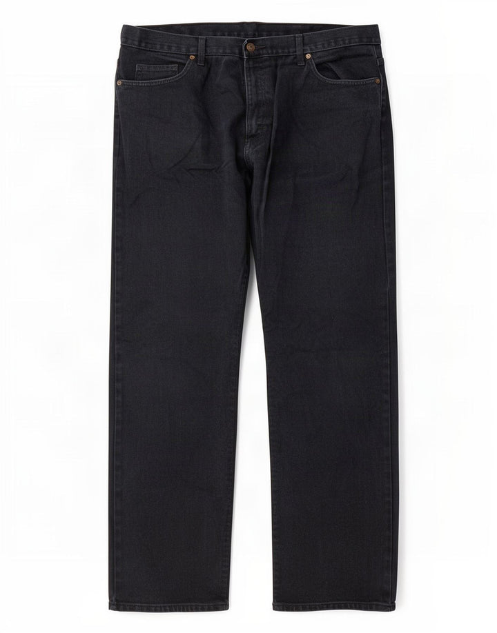 Marks & Spencer Herren Straight Jeans W38 L33 Schwarze Baumwolle